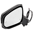 Driver and Passenger Side Mirror, Power Adjust, Heated, Power Folding, Paintable, In-housing Signal Light, With Memory, With Puddle Light, No Auto-Dim, With Blind Spot Detection in Glass