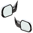 Driver and Passenger Side Mirror, Power Adjust, Heated, Power Folding, Chrome, In-housing Signal Light, With Memory, No Puddle Light, No Auto-Dim, With Blind Spot Detection in Glass