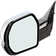 Driver and Passenger Side Mirror, Power Adjust, Heated, Power Folding, Chrome, In-housing Signal Light, With Memory, No Puddle Light, No Auto-Dim, With Blind Spot Detection in Glass