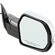 Driver and Passenger Side Mirror, Power Adjust, Heated, Power Folding, Chrome, In-housing Signal Light, With Memory, No Puddle Light, No Auto-Dim, With Blind Spot Detection in Glass