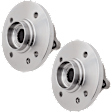 Front, Driver and Passenger Side Wheel Hub, 4 Lugs, With Bearing, 1.6L, 4Cyl