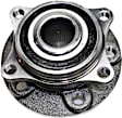 2-Wheel Set Front, Driver and Passenger Side Wheel Hubs, With Bearing, Lug bolts not included