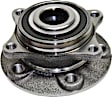 4-Wheel Set Rear, Driver and Passenger Side Wheel Hubs, With Bearing, FWD, AWD