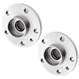 Front, Driver and Passenger Side Wheel Hub, 5 Lugs, With Bearing