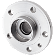 Front, Driver and Passenger Side Wheel Hub, 5 Lugs, With Bearing