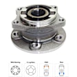 Rear, Driver and Passenger Side Wheel Hub, 5 Lugs, With Bearing, AWD
