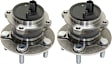 Rear, Driver and Passenger Side Wheel Hub, 5 Lugs, With Bearing, With Sensor