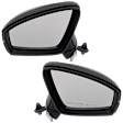 Driver and Passenger Side Mirror, Power Adjust, Heated, Manual Folding, Paintable, In-housing Signal Light, No Memory, No Puddle Light, No Auto-Dim, With Blind Spot Detection in Glass