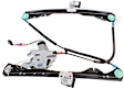 Hatchback Front, Driver and Passenger Side Power Window Regulator, With Motor