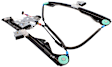Hatchback Front, Driver and Passenger Side Power Window Regulator, With Motor