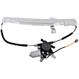 Rear, Driver and Passenger Side Power Window Regulator, With Motor