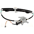 Rear, Driver and Passenger Side Power Window Regulator, With Motor