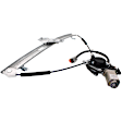 Front, Driver and Passenger Side Power Window Regulator, With Motor