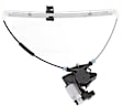 Rear, Driver and Passenger Side Power Window Regulator, With Motor