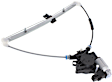 Rear, Driver and Passenger Side Power Window Regulator, With Motor