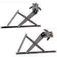 Front, Driver and Passenger Side Manual Window Regulator, Hand-Crank Type, 1.8L Engine, USA Built Vehicle
