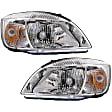 Driver and Passenger Side Halogen Headlight, With bulb(s), OE Replacement, CAPA Certified