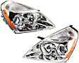 Driver and Passenger Side Halogen Headlight, With bulb(s), OE Replacement