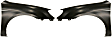 Front, Driver and Passenger Side Fenders, Without turn signal light hole, CAPA CERTIFIED