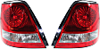 Driver and Passenger Side Halogen Tail Light, With bulb(s), OE Replacement