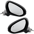 Driver and Passenger Side Mirror, Power Adjust, Manual Folding, Heated, Gloss Black, In-Housing Signal Light, No Memory, No Puddle Light, No Auto-Dimming, With Blind Spot Detection in Glass