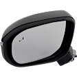 Driver and Passenger Side Mirror, Power Adjust, Heated, Manual Folding, Paintable, In-housing Signal Light, No Memory, No Puddle Light, No Auto-Dim, With Blind Spot Detection in Glass