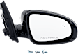 Driver and Passenger Side Mirror, Power Adjust, Heated, Power Folding, Paintable, In-housing Signal Light, No Memory, No Puddle Light, No Auto-Dim, With Blind Spot Detection in Glass