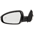 Driver and Passenger Side Mirror, Power Adjust, Heated, Manual Folding, Paintable, In-housing Signal Light, No Memory, No Puddle Light, No Auto-Dim, With Blind Spot Detection in Glass