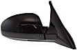 2005 Kia Optima LX - Driver and Passenger Side Mirror, Production Date Up To June 2006, Old Body Style, Power Adjust, Non-Heated, Paintable, Manual Folding, No Signal Light, No Blind Spot Feature, No Memory, No Puddle Light, No Auto-Dimming