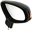Driver and Passenger Side Mirror, Power Adjust, Heated, Manual Folding, Paintable, In-housing Signal Light, No Memory, With Puddle Light, No Auto-Dim, No Blind Spot Feature