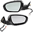 Driver and Passenger Side Mirrors, Power Adjust, Power Folding, Heated, Paintable, In-housing Signal Light, No Memory, With Puddle Light, No Auto-Dimming, No Blind Spot Feature