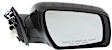 2012-2013 Kia Soul - Driver and Passenger Side Mirrors, Power, Manual Folding, Heated, Paintable, In-housing Signal Light, No Memory, No Puddle Light, No Auto-Dimming, No Blind Spot Feature