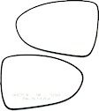 2012-2017 Kia Rio - Driver and Passenger Side Mirror Glass, Non-Heated, No Blind Spot Feature