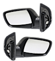 Driver and Passenger Side Mirror, Power Adjust, Heated, Manual Folding, Paintable, In-housing Signal Light, With Memory, No Puddle Light, No Auto-Dim, No Blind Spot Feature