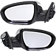 2013 Kia Optima - Driver and Passenger Side Mirror, USA Built Vehicle, Power Adjust, Heated, Chrome, Power Folding, In-housing Signal Light, No Blind Spot Feature, No Memory, No Puddle Light, No Auto-Dimming