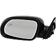 Driver and Passenger Side Mirror, Power Adjust, Heated, Manual Folding, Paintable, In-housing Signal Light, No Memory, No Puddle Light, No Auto-Dim, With Blind Spot Detection in Glass