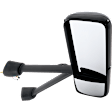2015 Kenworth T660 - Driver and Passenger Side Mirror, Power Adjust, Heated, Paintable, Manual Folding, No Signal Light, No Blind Spot Feature, Without Memory Recall, No Puddle Light, No Auto-Dimming
