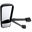 2015 Kenworth T660 - Driver and Passenger Side Mirror, Power Adjust, Heated, Paintable, Manual Folding, No Signal Light, No Blind Spot Feature, Without Memory Recall, No Puddle Light, No Auto-Dimming