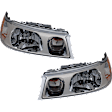 1999 Lincoln Town Car - Driver and Passenger Side Halogen Headlight, With bulb(s), OE Replacement