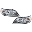 2003 Lincoln Town Car - Driver and Passenger Side Halogen Headlight, With bulb(s), OE Replacement