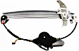 Front and Rear, Driver Side Power Window Regulator, With Motor