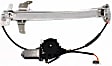 Front and Rear, Driver Side Power Window Regulator, With Motor