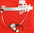 Front and Rear, Driver Side Power Window Regulator, With Motor