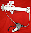 Front and Rear, Driver Side Power Window Regulator, With Motor