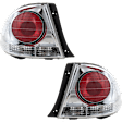 Driver and Passenger Side, Outer Tail Lights, without Bulb, Halogen, Sedan, Mounted on Body