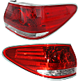 Driver and Passenger Side, Outer Halogen Tail Light, Without bulb(s), OE Replacement