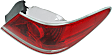 Driver and Passenger Side, Outer Halogen Tail Light, Without bulb(s), OE Replacement