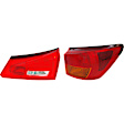 Passenger Side, Inner and Outer Halogen Tail Light, Without bulb(s), OE Replacement
