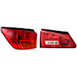 Driver Side, Inner And Outer Halogen Tail Light, Without bulb(s), OE Replacement