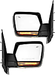 Driver and Passenger Side Mirrors, Non-Towing, Power, Power Folding, Heated, Chrome, In-housing Signal Light, With memory, With Puddle Light, No Auto-Dimming, No Blind Spot Feature
